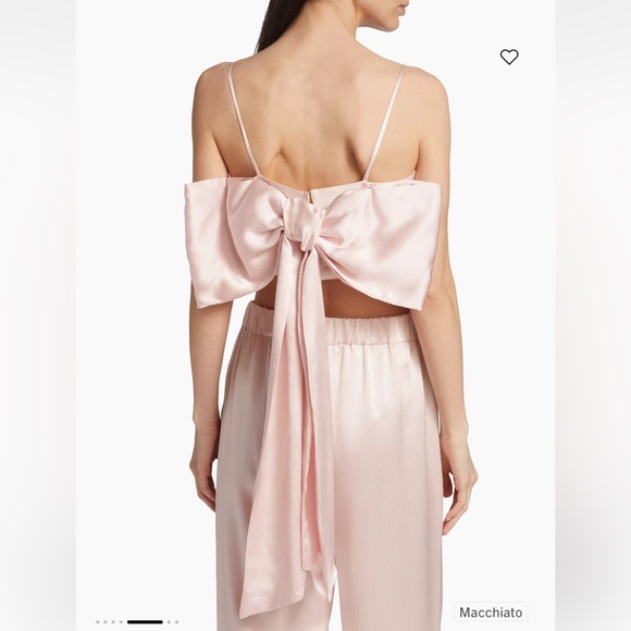 LoveShackFancy Roseanna Silk Sleeveless Crop Top NWT S in Macchiato - Picture 5 of 12